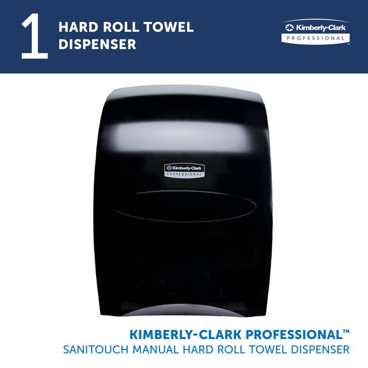 Kimberly-Clark Professional Sanitouch® Manual Hard Roll Towel Dispenser, Black, 09996