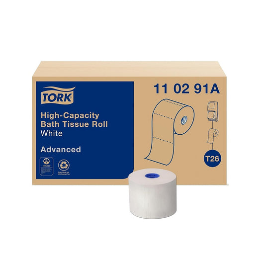 Tork® Advanced High-Capacity Bath Tissue Roll, 3.8 in x  3.8 in, 110291A