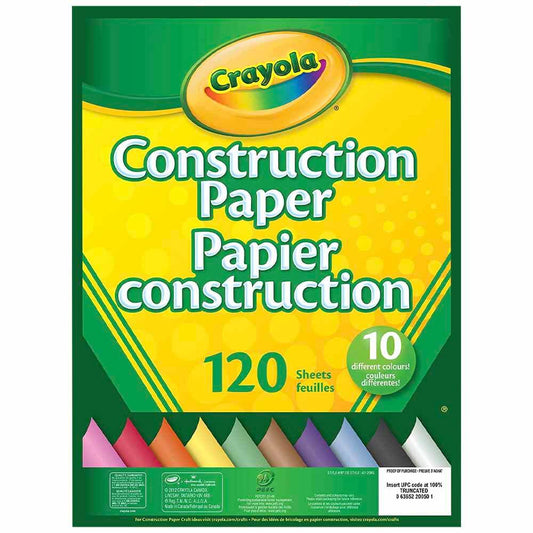 Crayola 120 Construction Paper - Case of 12 Packs
