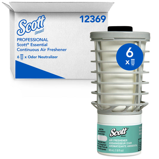 Scott Essential Air Freshener Refill, Natural Scent, Automatic, Continuous Release, 6 Refills, 12369