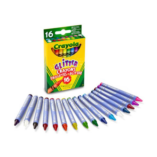 Crayola 16 Count Glitter Crayons - Case of 8 Boxes