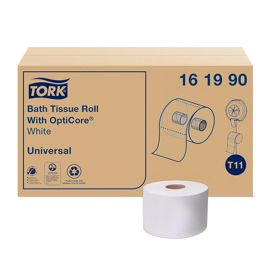 Tork® Universal Bath Tissue Roll with OptiCore®, 2-Ply, 865 Sheets/Roll, 161990