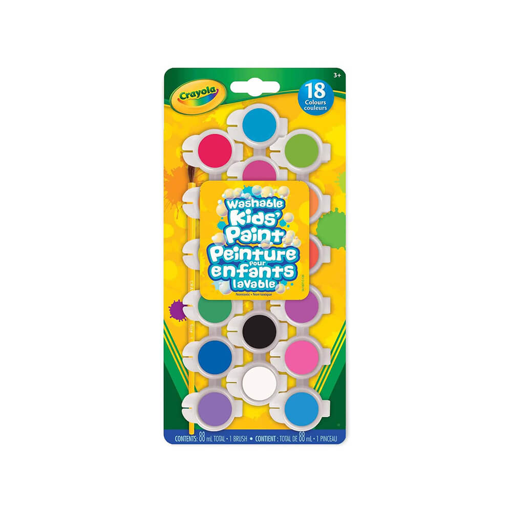 Crayola 18 Count Washable Kids Paint Case of Packs United