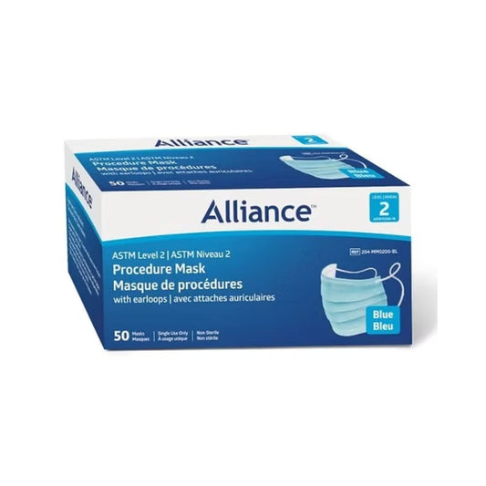 Alliance Procedural Face Mask L2 with Earloop Blue, Box of 50