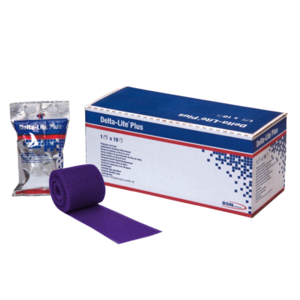 Delta-Lite Plus - Purple Fiberglass Cast Tape, Box of 10 Rolls | United