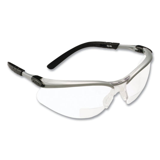 3M™ BX Reader Protective Eyewear, 11376-00000-20, clear lens, silver frame, +2.5 dioptre