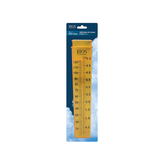 Bios 2-In-1 Rain Gauge - Yellow