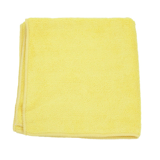 Microworks Microfibre Towel, Yellow, 16 x 16, 2502-Y-DZ, Pack of 12