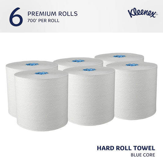 Kleenex® Hard Roll Paper Towels, with Premium Absorbency Pockets, 6 Rolls/Case, 25637