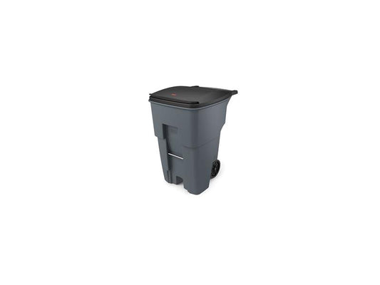 Rubbermaid 95-Gallon Rollout Trash Can, Grey