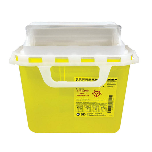 5.1L BD Sharps Collector Canada Next Gen, Yellow, with Horizontal Entry, 300974