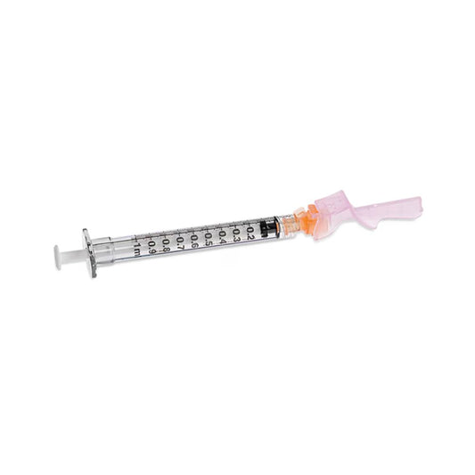 1 mL BD® Eclipse™ Syringe with Safety Needle, 25G x 5/8 in. - Box of 50