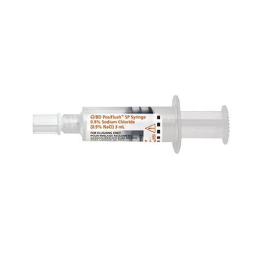 BD PosiFlush Pre-Filled Saline Syringe, 3ml - Box of 30, 306590