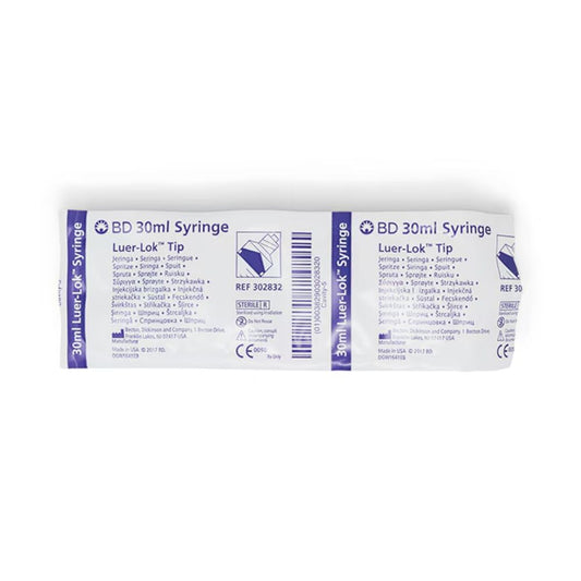 30mL BD Luer-Lok Syringe Sterile, Single Use- Box of 56