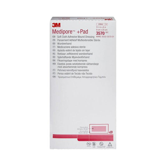 3M Medipore +Pad Soft Cloth Adhesive, Wound Dressing