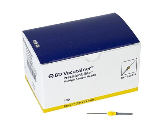 BD Vacutainer Multi-sample Needles 20G x 1 in. - Box of 100