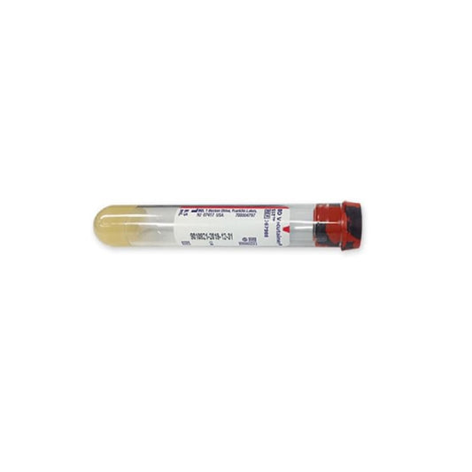 BD Vacutainer SST Tube Plastic Red/Grey 8.5 ml - Box of 100, 367988