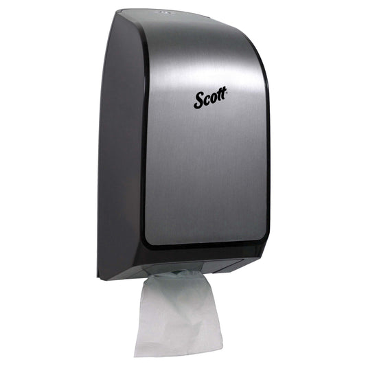 Scott Control MOD Hygienic Bathroom Tissue Dispenser, 7.0 x 5.725 x 13.339, Faux Stainless Steel, 39729