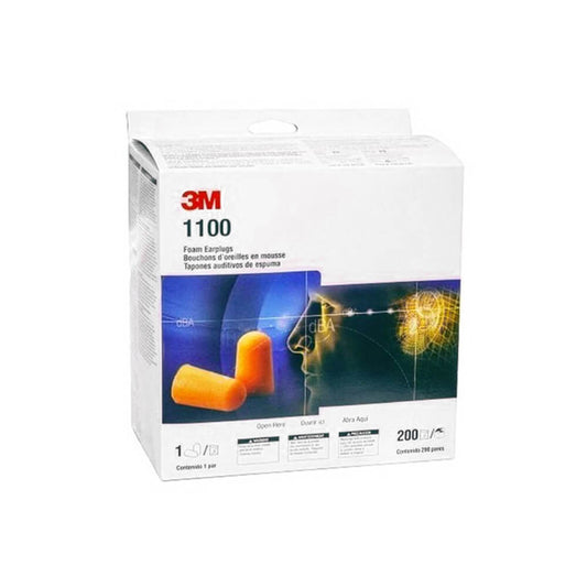 3M™ Foam Earplugs, 1100, orange - 200 Per Box