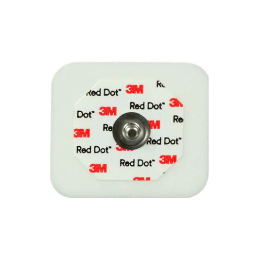 3M Red Dot Electrodes, Foam tape, 1.6 in x 1.36 in (4 cm x 3.5 cm), 10 per strip, 5 strips per bag- 2560