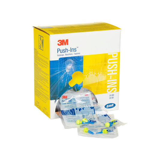 3M™ E-A-R™ Push-Ins Earplugs, Yellow/Blue, Uncorded, 318-1000
