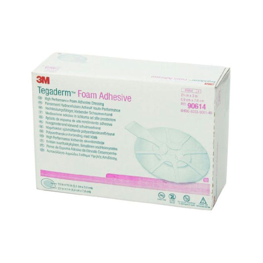 3M™ Tegaderm™ High Performance Foam Adhesive Dressing, Oval, Mini, 2-3/4" x 3"