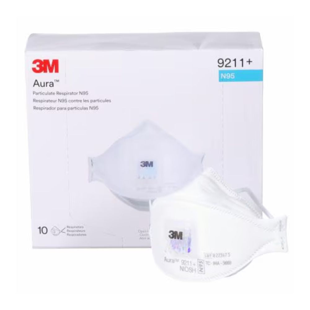 3M Aura Particulate Respirator 9211+, N95 - 10 Per Box | United