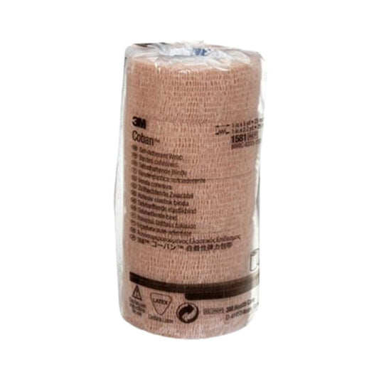 Coban Self-Adherent Bandage, Tan, 1in. x 5 Yards