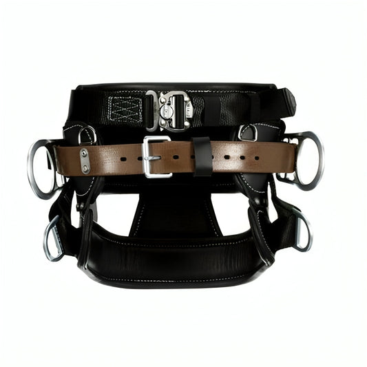 3M™ DBI-SALA® 4D Lineman Tongue Buckle Positioning/Fall Restrict Belt 1000894, Leather, Seat, Black, D36
