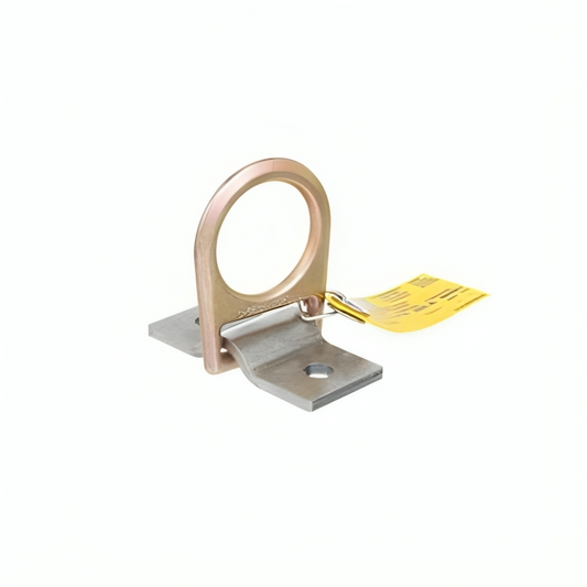 3M_DBI-SALA_D-ringAnchoragePlate_2101634_WithRawSteelPlate_Silver_YellowZinc_0.25inx2inx4.5in_6mmx51_1