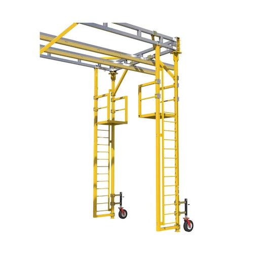 3M™ DBI-SALA® FlexiGuard™ Adjustable Height Box Frame System, 8530288, silver/yellow, 12 ft to 18 ft (3.7 m to 5.5 m)