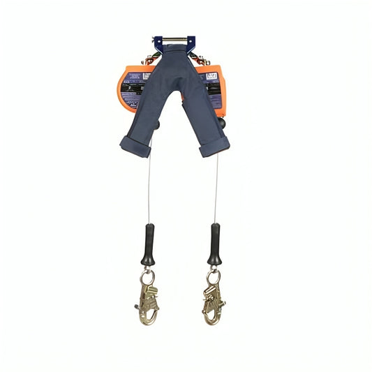 3M™ DBI-SALA® Nano-Lok™ Edge Twin-Leg Self Retracting Lifeline, Orange, 3500233, Cable, Quick Connect, 8 ft (2.4 m) web, 1