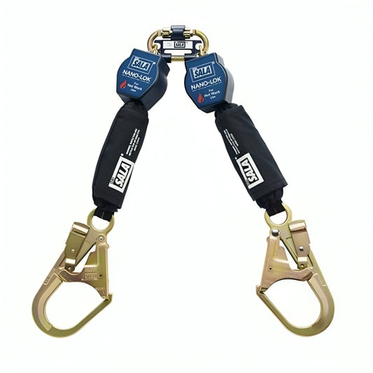 3M™ DBI-SALA® Nano-Lok™ Twin-Leg Self Retracting Lifeline, Web, Quick Connect, 3101516