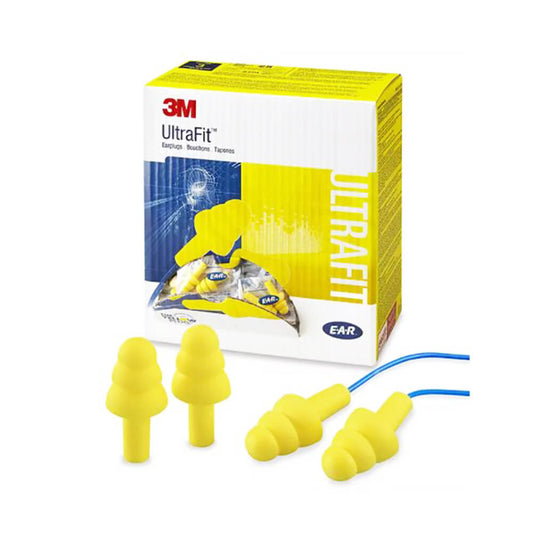 3M™ E-A-R™ UltraFit™ Earplugs, 340-4004, yellow, corded - 100 Per Box