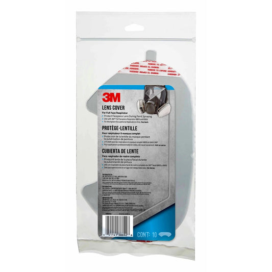 3M™ Lens Cover 6885P10-C, for Full Face Respirator 6800 & 6900, Clear - 10 Per Pack