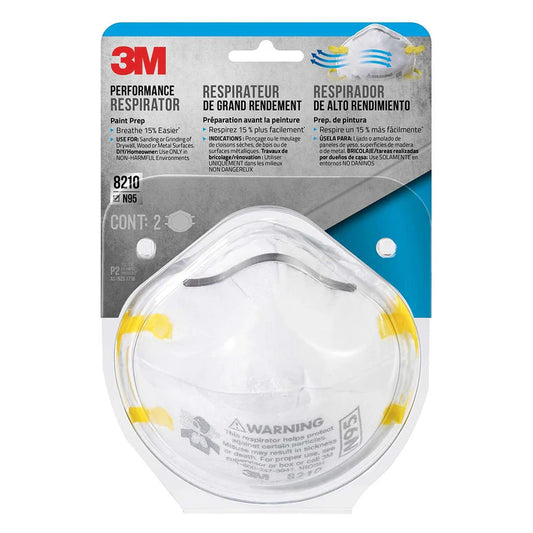 3M™ Performance Respirator 8210P2-DC, Paint Prep, N95, 2/Pack - 12 Pack Per Case