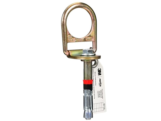 3M™ Protecta® Concrete D-ring Anchor, 2190055, with Bolt, Silver, Yellow Zinc, 5.7 in x 5.7 in x 4.4 in (14.4 cm x 14.4 cm x 11