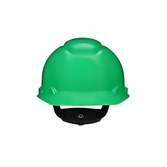 3M_SecureFit_HardHat_Green_4-PointPressureDiffusionRatchetSuspension_withUVicator_H-704SFR-UV-20PerCase