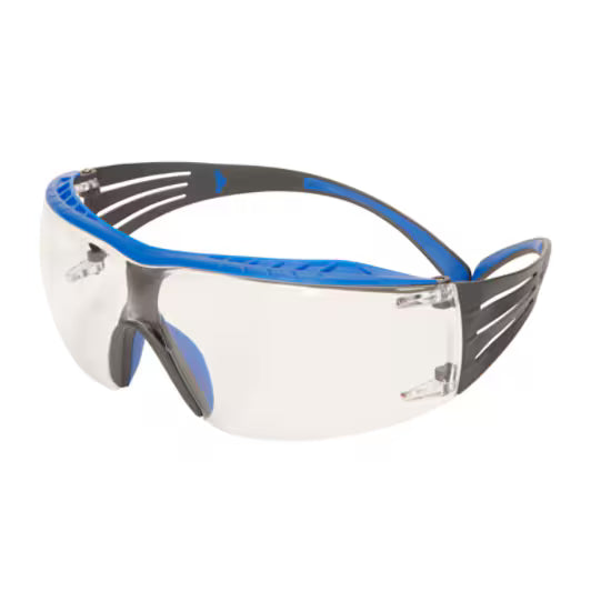 3M™ SecureFit™ Protective Eyewear 400 Series, SF401XSGAF-BLU, Clear Scotchgard™ Anti-fog lens, Blue/Grey - 20 Per Case