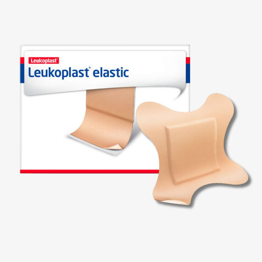 Leukoplast Elastic - Lightweight Fabric Dressing Sterile Wing Bandages, Box of 50