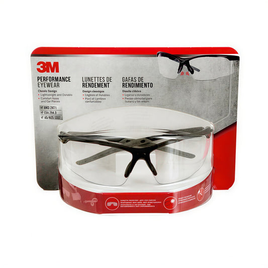 3M™ Performance Eyewear 47070H1-DC, Classic Design, Black ; Grey Frame, Clear Anti-fog Lens -