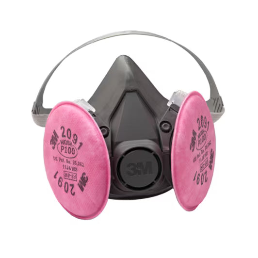 3M™ Half Facepiece Respirator Assembly, P100, with 3M™ Particulate Filters 2091