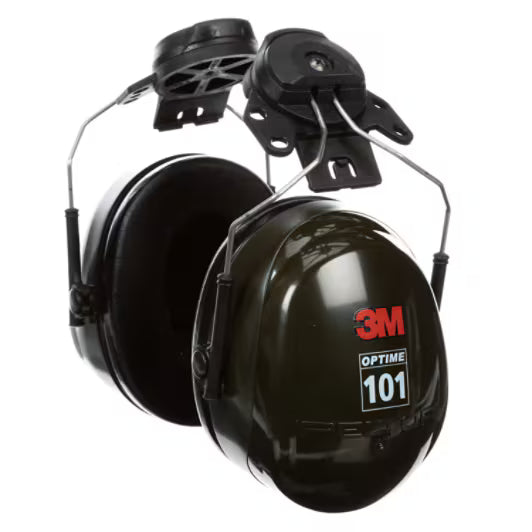 3M™ PELTOR™ Optime™ 101 Earmuffs, H7P3E, hard hat attached