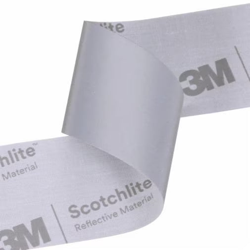 3M Scotchlite Reflective Material 8910, Silver Fabric, Logo, 25.4 mm x 100 m - 12 Per Case