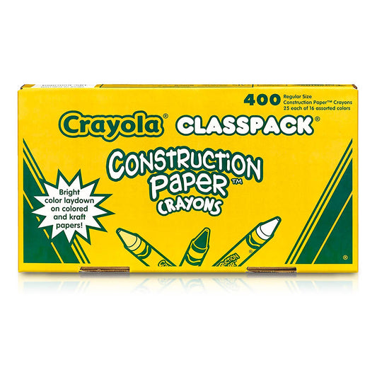 Crayola 400 Construction Paper Crayons - 16 Colours