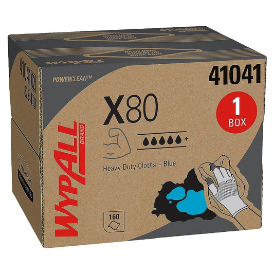 Wypall® X80 Cloth Brag Box, Blue, 41041 - Case of 160