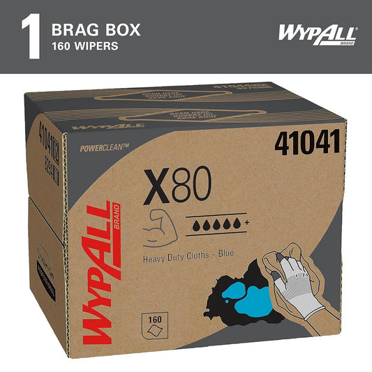 Wypall® X80 Cloth Brag Box, Blue, 41041 - Case of 160