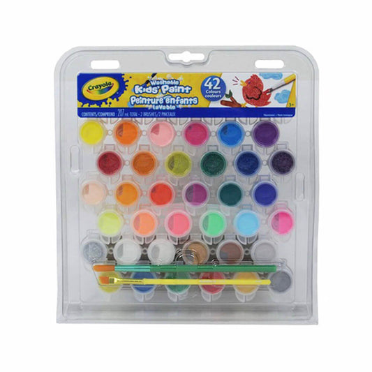 Crayola Kid's Washable Paint Set, 42 Count - Case of 4 Sets