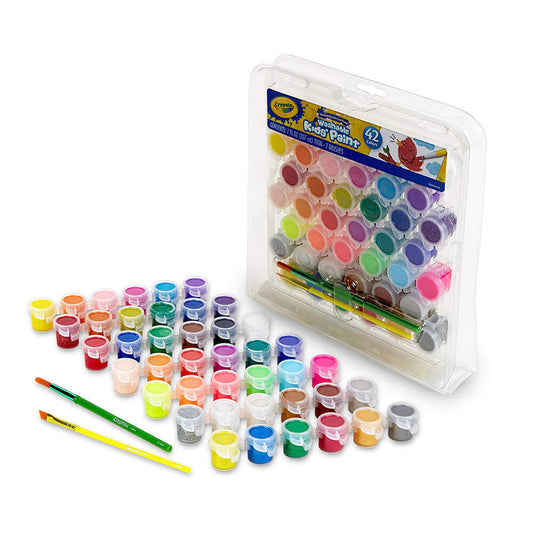 Crayola Kid's Washable Paint Set, 42 Count - Case of 4 Sets