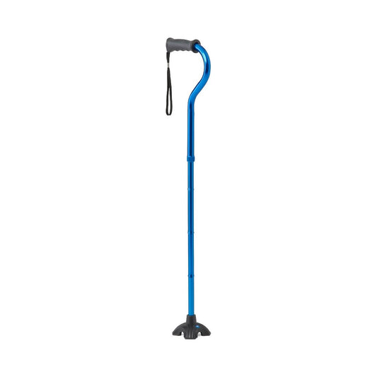 Medline 4U 4-Point Offset Folding Hybrid Cane With Gel Grip